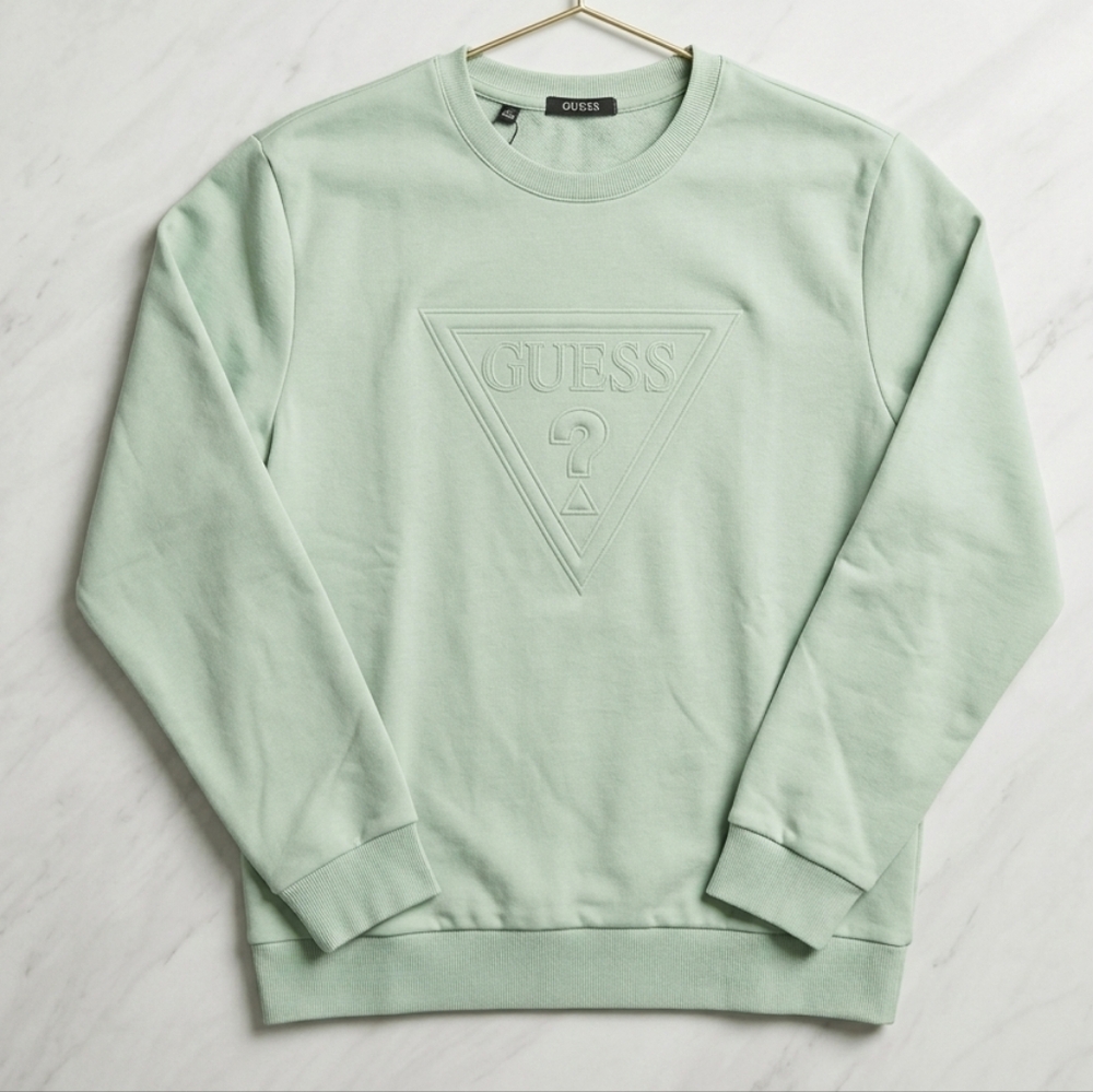 Guess Mens Sweatshirt Mint Green